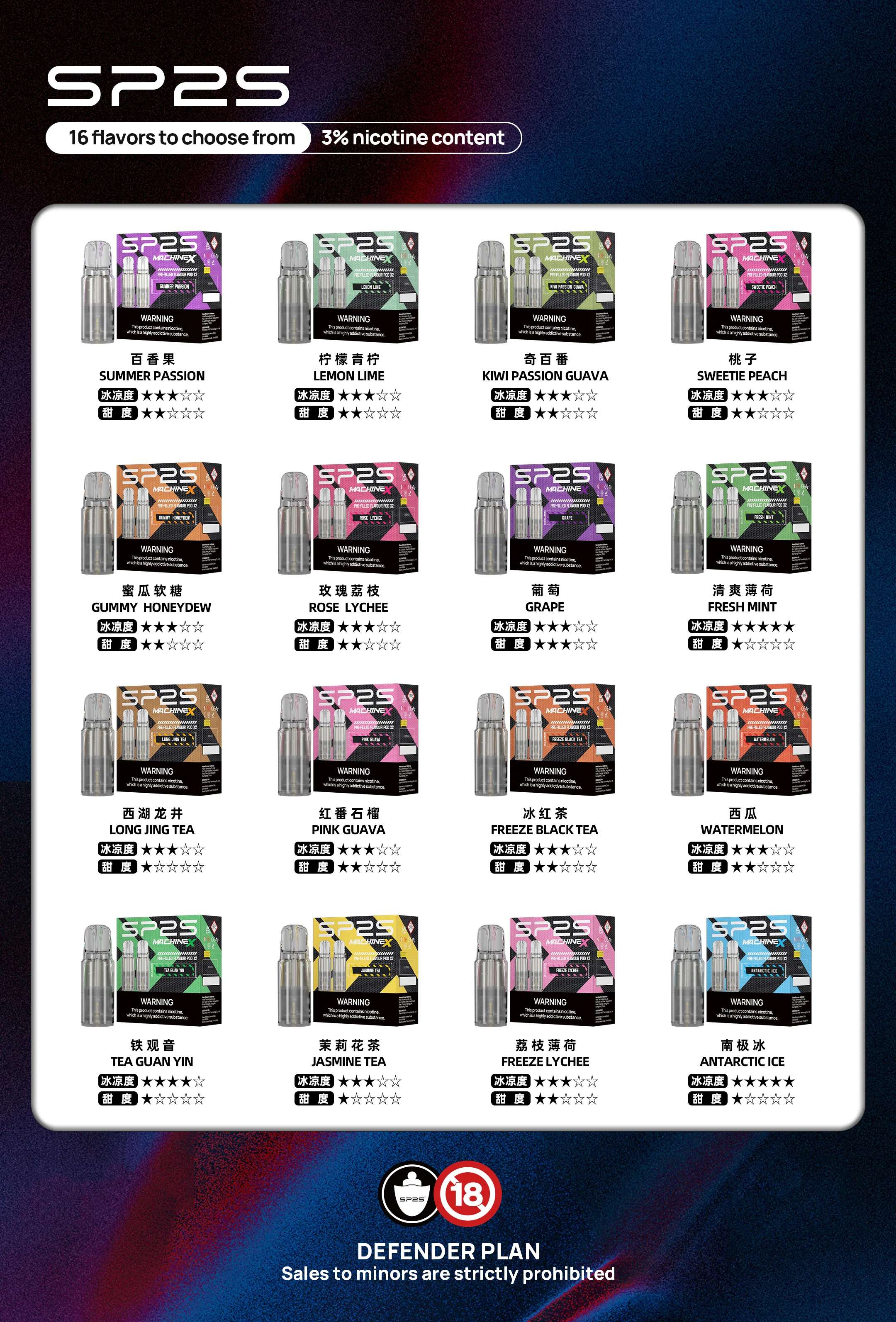 SP2S MAX煙彈|4ML大容量・2顆裝|適配SP2S MAX主機|16種口味現貨(图1)